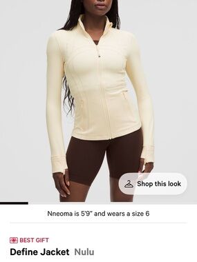 lululemon athletica Define Jacket in Butter Cream New With Tags